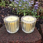 Citronella Lemongrass Soy Candles Upcycled Votives Organic Hemp Wicks Essential Oils