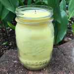 Citronella Lemongrass Soy Candles 16oz Mason Jar Organic Hemp Wick Essential Oils