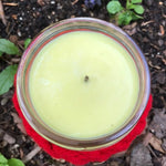 Citronella Lemongrass Mason Jar Soy Candles Crochet Sleeve Hemp Wick Essential Oils