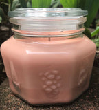 White Citrus Scented Soy Candles Handmade Upcycled Reusable Glass Decanter w Lid Organic Hemp Wick