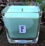 Eucalyptus Soy Candle Upcycled Glass Container Organic Hemp Wick