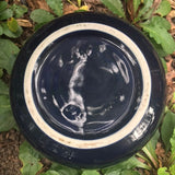 Custom Soy Candle Made to Order Upcycled Navy Blue Ceramic Bowl Organic Hemp Wicks