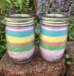 Vintage Mason Jar Candle Upcycled Soy Candles Handmade Organic Hemp Wick