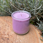 Lavender Upcycled Yogurt Jar Soy Candle Organic Hemp Wick