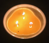 Pumpkin Spice Pastry Soy Candles Upcycled Pale Yellow Bowl Organic Hemp Wicks