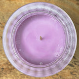 Lavender Soy Candles Handmade Upcycled Glass DecanterOrganic Hemp Wick