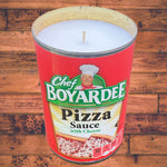 Chef Boyardee Pizza Sauce CANdle Recycled Upcycled Eco Friendly Soy Candles Handmade
